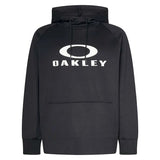 MBarkDWRFleeceHoody-Black hoodie with Oakley logo on a white background