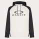 White and black hoodie with Oakley logo on a white background