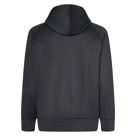 MBarkDWRFleeceHoody-Black hoodie with Oakley logo on a white background