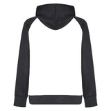 MBarkDWRFleeceHoody-White and black hoodie with Oakley logo on a white background