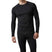 BaselayerTop- Man wearing a black long-sleeve athletic shirt and black leggings on a white background