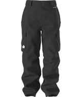 MBlizzarderyCargoPant-Black snow pants with The North Face logo on a white background