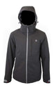 MBooterJacket- Black jacket with a hood on a white background