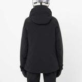 MBrilliant2.0InsulatedJacket-Person wearing a black hooded jacket and helmet on a white background