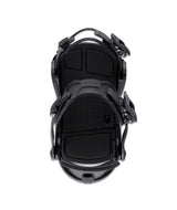 MC-4- Black snowboard bindings on a white background