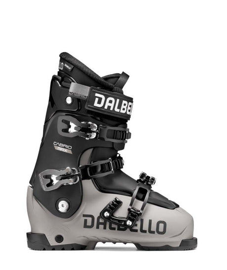 CabrioMaxIF- Grey and black ski boot with Dalbello branding on a white background