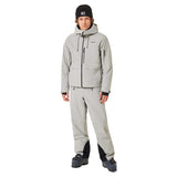 MCanopyIns.Jacket-Light gray jacket with black accents on a white background