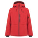 MCanopyIns.Jacket-Red jacket with a brand logo on a white background