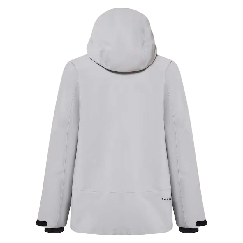 MCanopyIns.Jacket-Light gray jacket with black accents on a white background