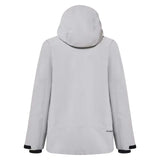 MCanopyIns.Jacket-Light gray jacket with black accents on a white background