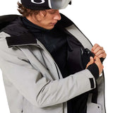 MCanopyIns.Jacket-Light gray jacket with black accents on a white background