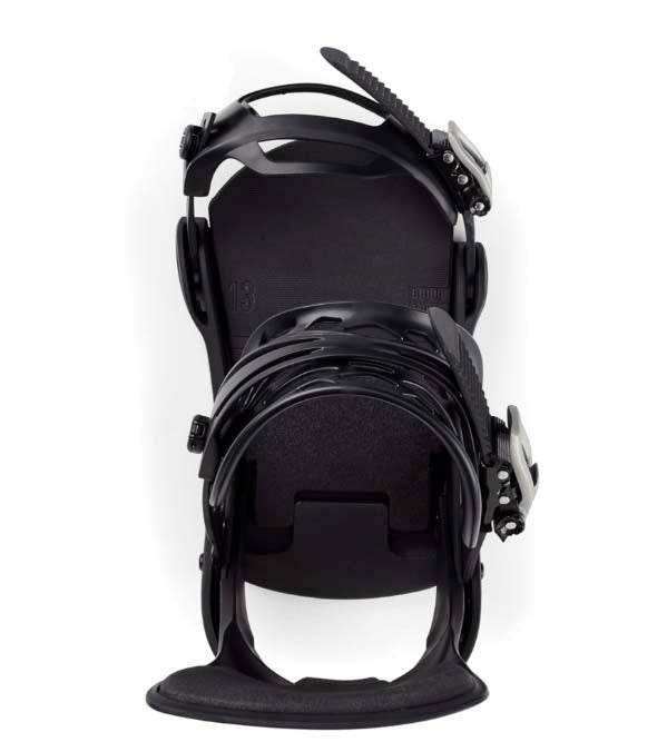 MCartelReFlexSBBinding-Black snowboard binding on a white background