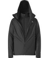 MCartoMonoTriclimateHoodedJacket-Black jacket with a hood on a white background