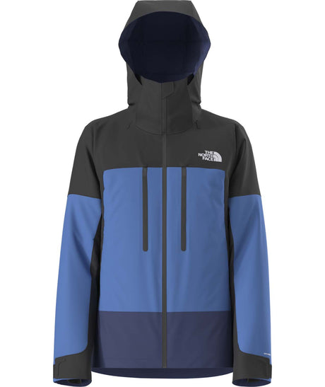 MChakalJacket-Blue and black jacket with The North Face logo on a white background