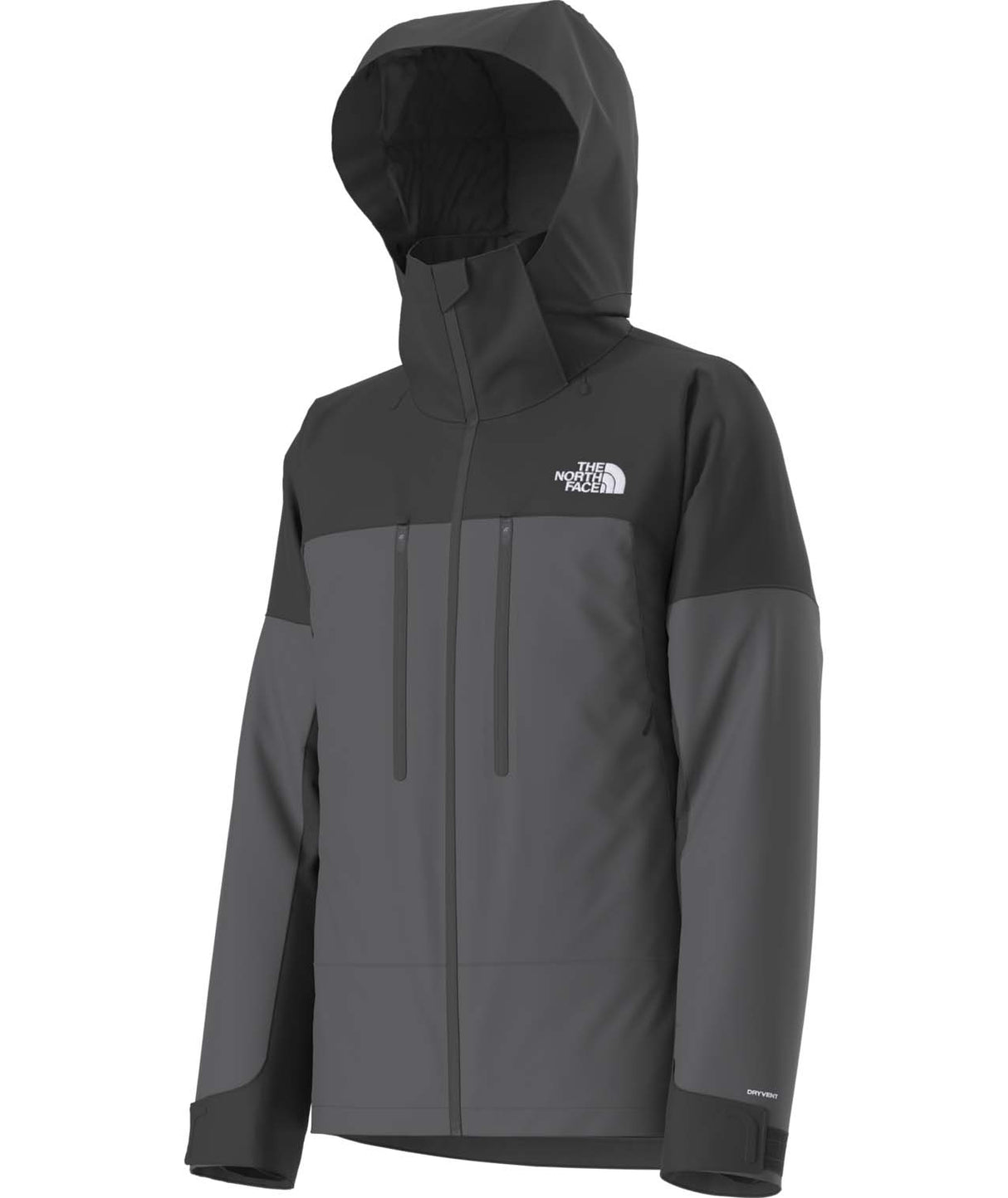 MChakalJacket-Grey and Black jacket with hood on a white background