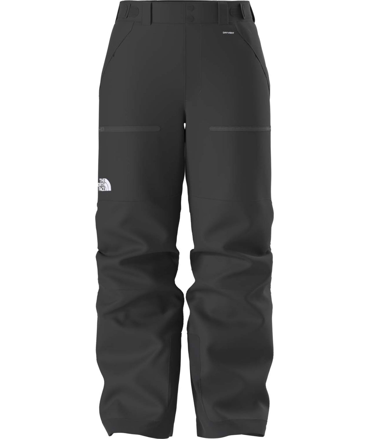 MChakalPant-Black snow pants with The North Face logo on a white background