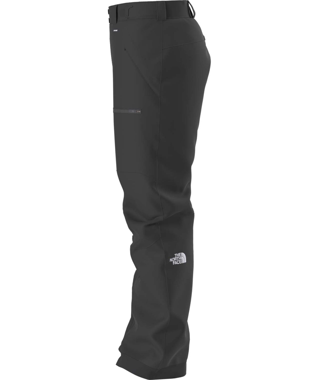 MChakalPant-Black snow pants with The North Face logo on a white background