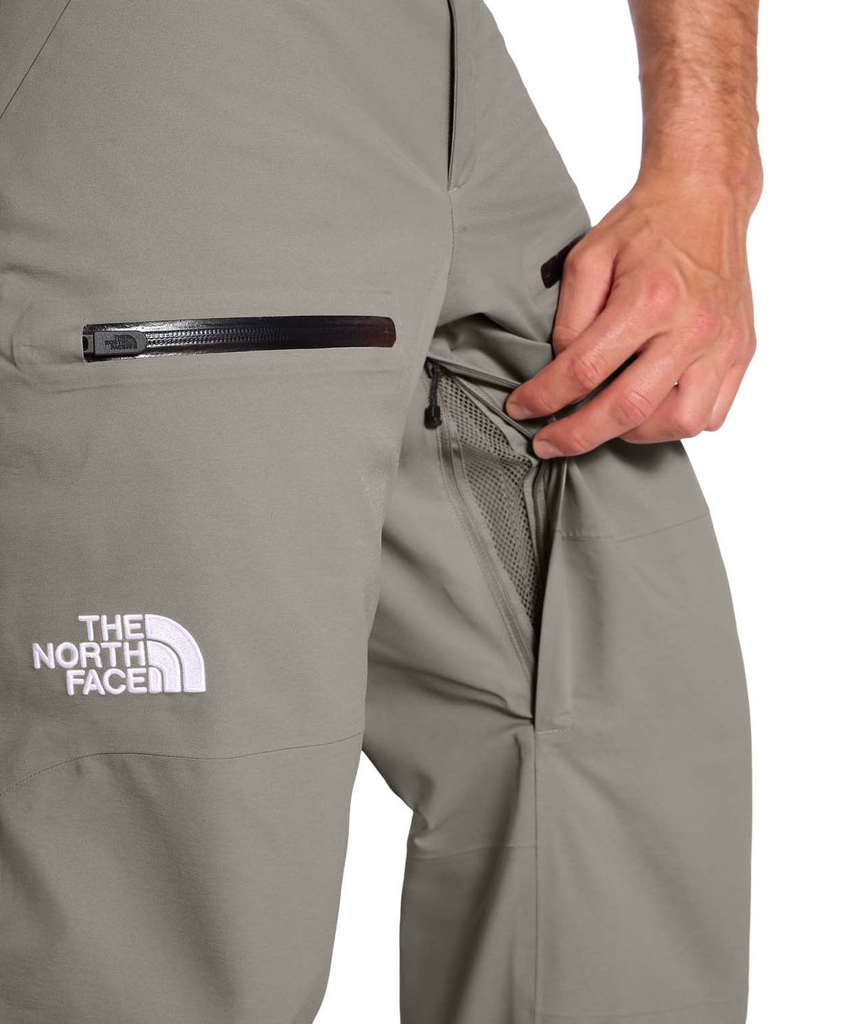 MChakalPant- Gray snow pants with black accents on a white background