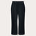 MChannelShellPant-Black wide-leg snow pants with an elastic drawstring waist and side pockets, shown on a light gray background.