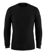 MClassicalThermalMerinoBaseLayerCrew-Black long-sleeve shirt on a white background