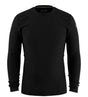 MClassicalThermalMerinoBaseLayerCrew-Black long-sleeve shirt on a white background