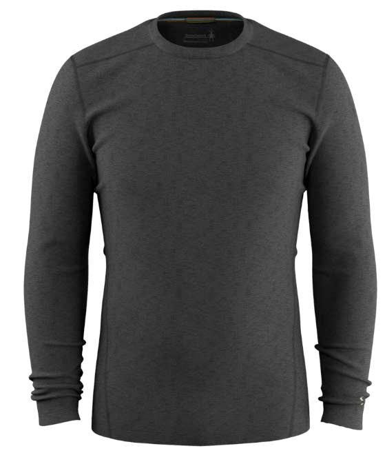 MClassicalThermalMerinoBaseLayerCrew-Dark gray long-sleeve shirt on a white background