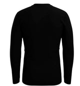 MClassicalThermalMerinoBaseLayerCrew-Black long-sleeve shirt on a white background