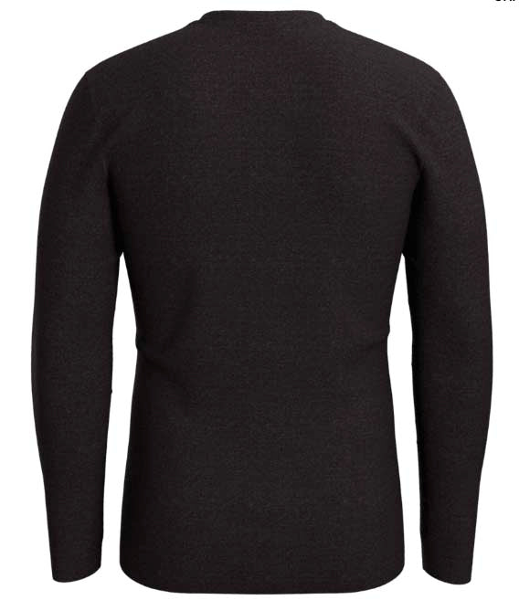 MClassicalThermalMerinoBaseLayerCrew-Dark gray long-sleeve shirt on a white background