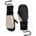 MCrushInsulatedMitt-Black and beige mittens with a drawstring on a white background