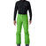 MDarePant- Man wearing green snow pants with black overalls on a white background