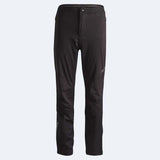 MDeldaSoftshellPant-Black technical outdoor pants shown flat against a light gray background.