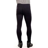 MDeldaSoftshellTight-Black full-length insulated leggings shown on a cropped lower-body mannequin or model, paired with black boots against a plain white background.