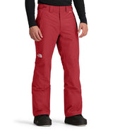 MDescenditPant- Person wearing a red snow pants on a white background