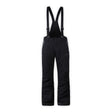 MDispatchSuspenderPant-Black snow pants with suspenders on a white background