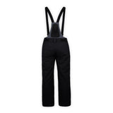 MDispatchSuspenderPant-Black snow pants with suspenders on a white background