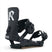 MDrone- Black snowboard bindings on a white background