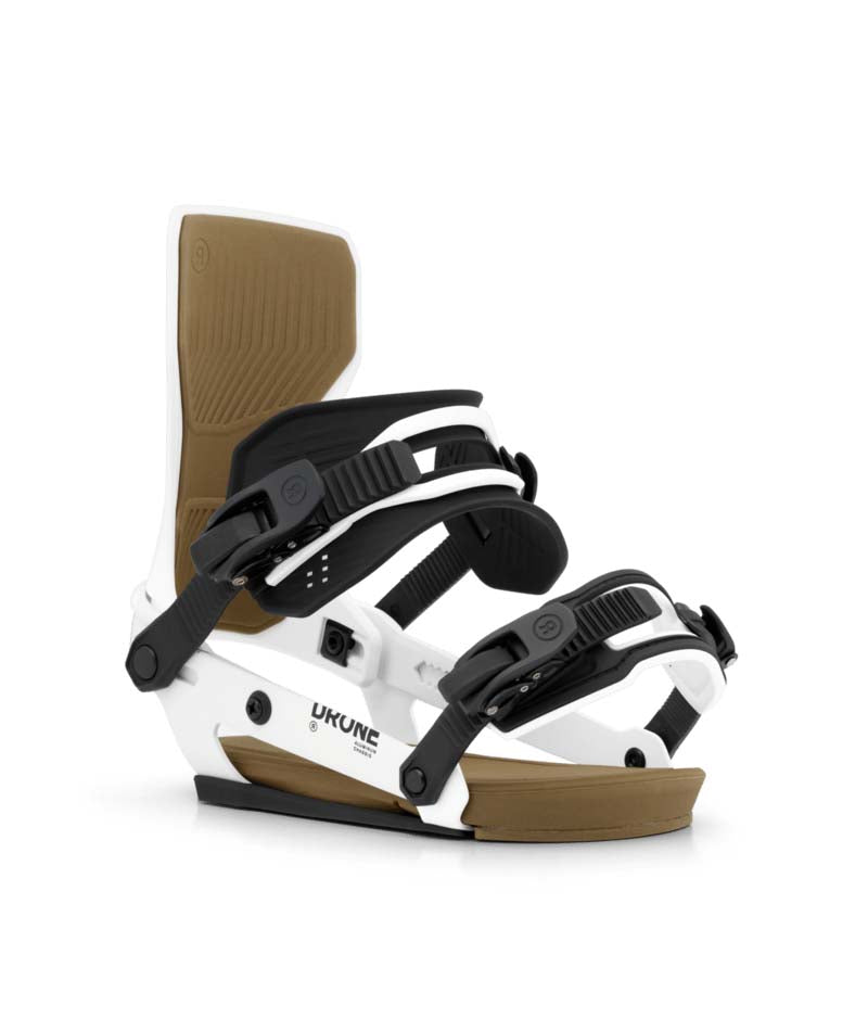 MDrone- White snowboard binding on a white background