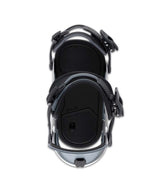 MDrone- Silver snowboard binding on a white background