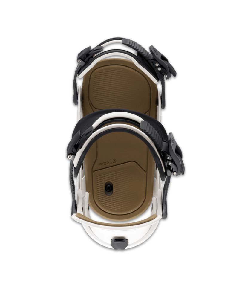MDrone- White snowboard binding on a white background