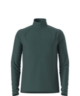 MDynamic1_4Zip-Green long-sleeve quarter zip with a high collar on a white background