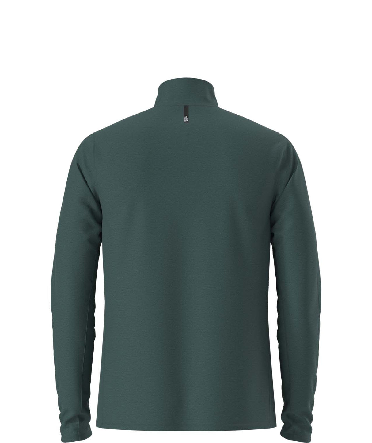 MDynamic1_4Zip-Green long-sleeve quarter zip with a high collar on a white background
