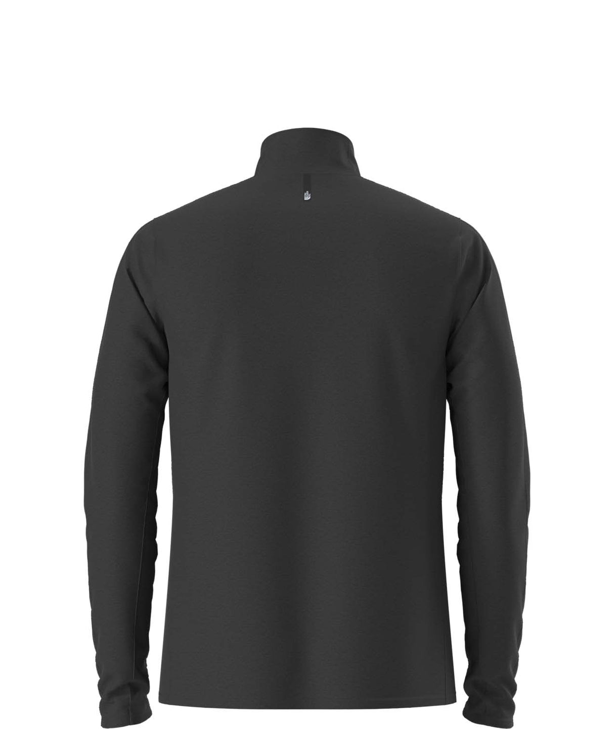 MDynamic1_4Zip-Black long-sleeve quarter zip with a high collar on a white background