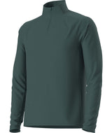 MDynamic1_4Zip-Green long-sleeve quarter zip with a high collar on a white background