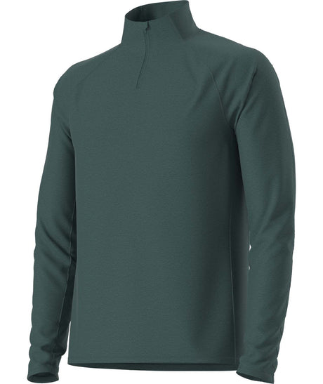 MDynamic1_4Zip-Green long-sleeve quarter zip with a high collar on a white background