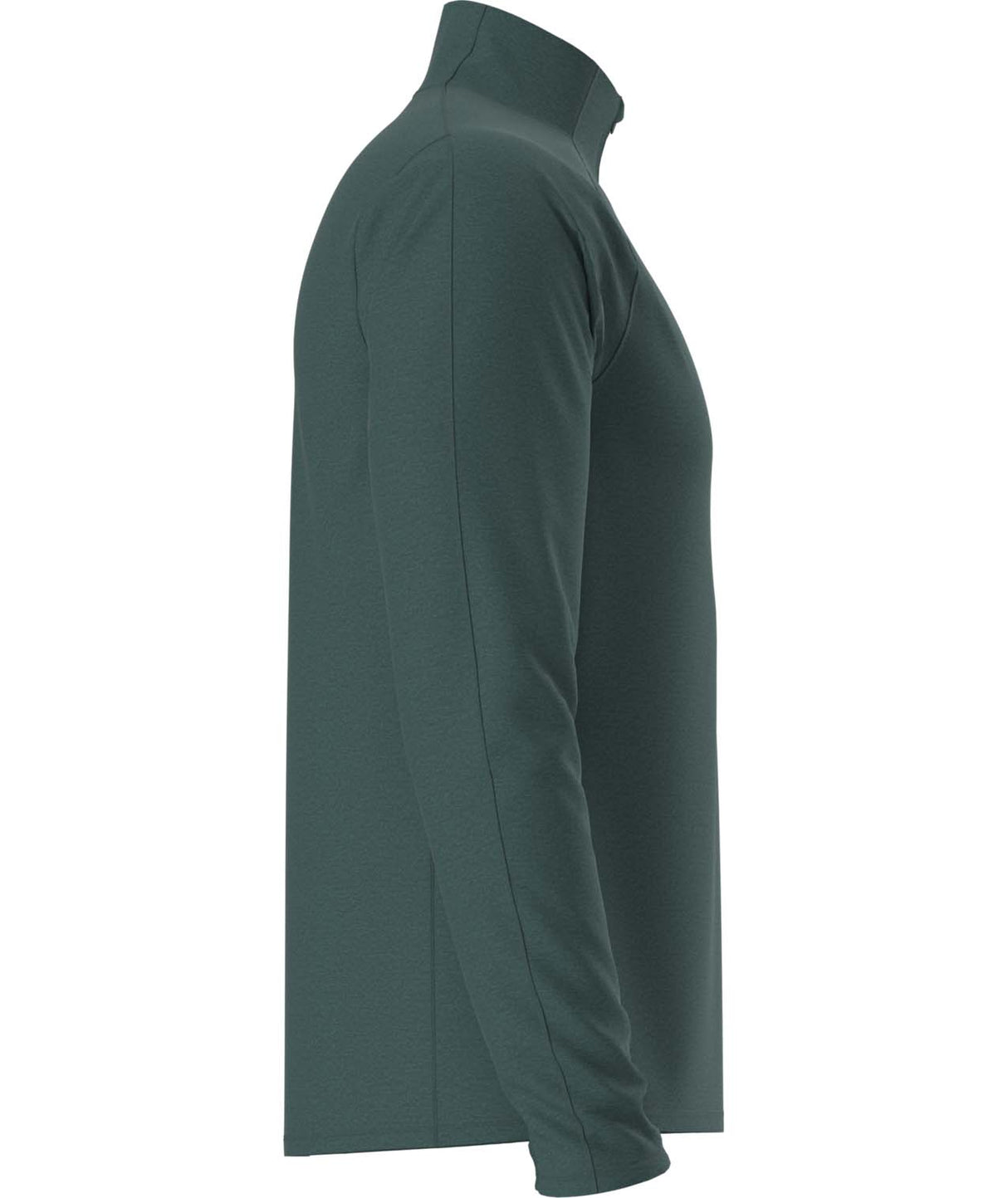 MDynamic1_4Zip-Green long-sleeve quarter zip with a high collar on a white background