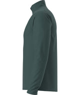 MDynamic1_4Zip-Green long-sleeve quarter zip with a high collar on a white background