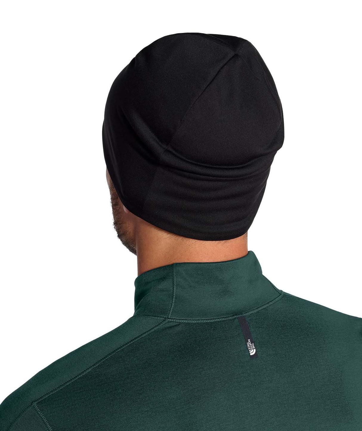 MDynamic1_4Zip-Green long-sleeve quarter zip with a high collar on a white background