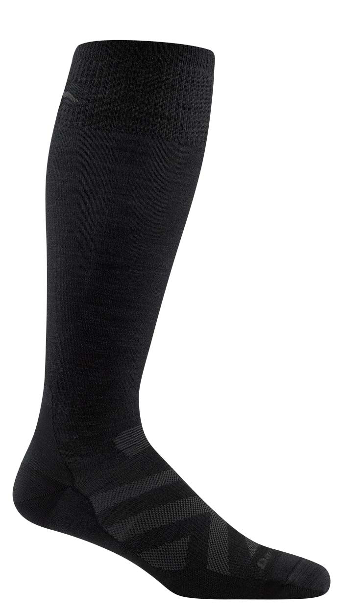 MRFL-Black knee-high sock on a white background