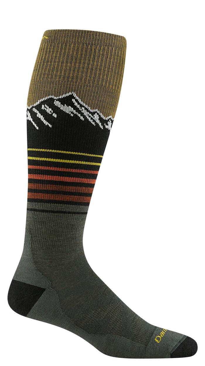MSTEEPLINES-Sock with mountain design on a white background