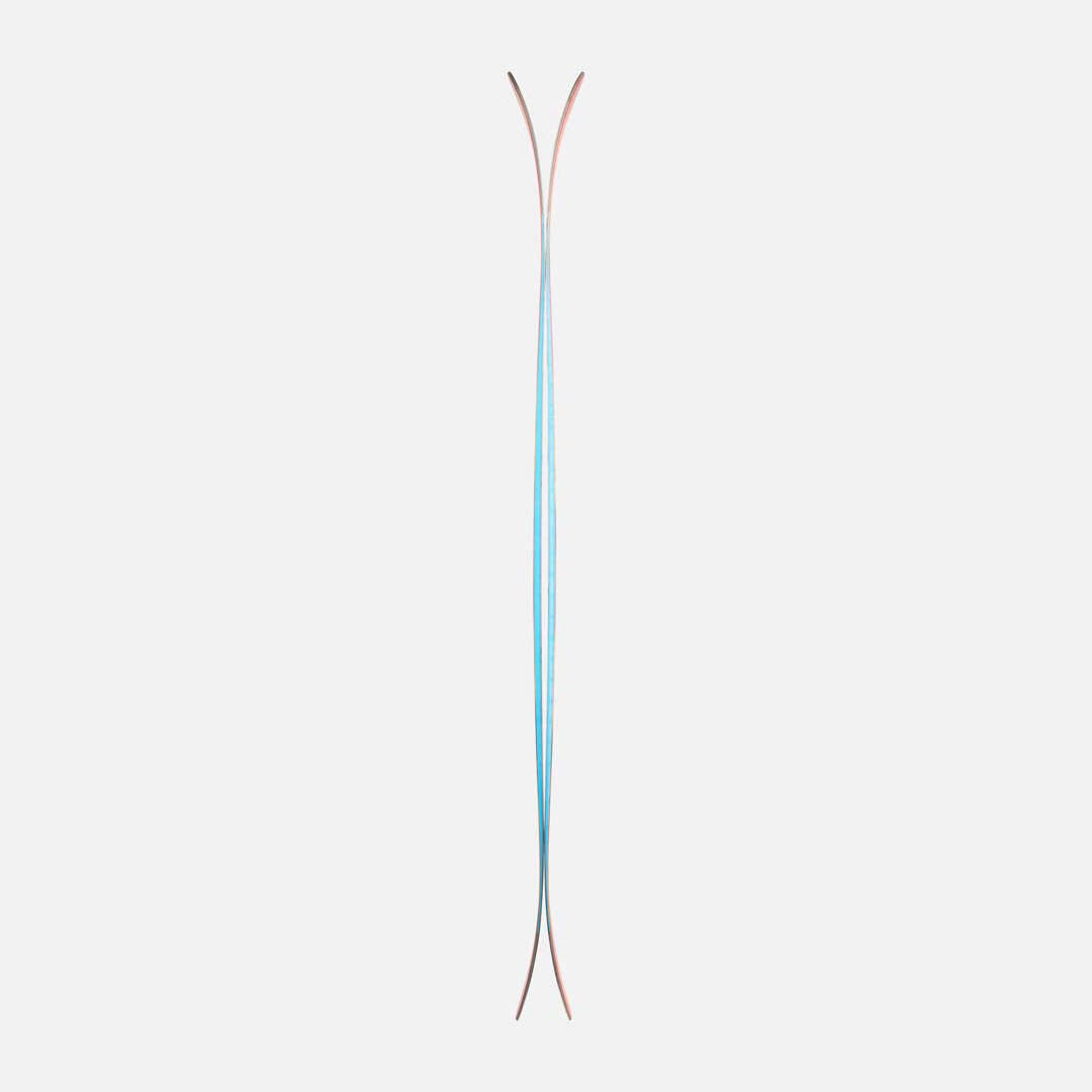 MFree108- Pair of colorful skis on a white background